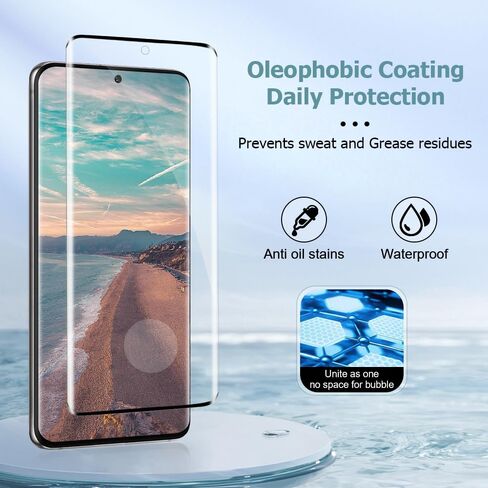 3+2 Pack Galaxy S20 Plus Screen Protector+Camera lens film 9H Hardness Tempered Glass Screen Protector Bubble-Free, Easy Installation,Compatible Fingerprint Unlock,for Samsung Galaxy S20 Plus 6.7 Inch in Kuwait