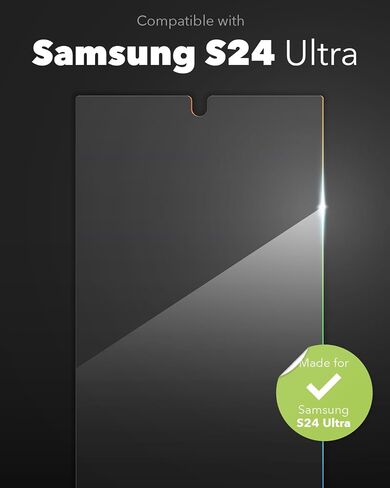 واقي شاشة ZAGG InvisibleShield Fusion لهاتف Samsung Galaxy S24 Ultra - حماية هجينة مرنة، بوليمر غير قابل للكسر، وضوح عالي الوضوح، صديق للبيئة، متوافق مع التكنولوجيا الحيوية in Saudi Arabia