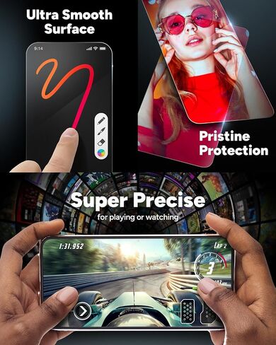 واقي شاشة ZAGG InvisibleShield Fusion لهاتف Samsung Galaxy S24 Ultra - حماية هجينة مرنة، بوليمر غير قابل للكسر، وضوح عالي الوضوح، صديق للبيئة، متوافق مع التكنولوجيا الحيوية in Saudi Arabia