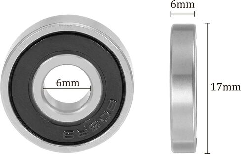 2pcs 686-2RS Ball Bearing - [6x13x5mm] Chrome Steel Double Sealed Deep Groove Ball Bearings for Machinery Applications Industrial Equipment in Saudi Arabia