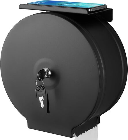 Commercial Jumbo Toilet Paper Dispenser with Shelf, Wall Mount Stainless Steel Roll Holder, Brushed TouchlessToilet Tissue Dispensers in Saudi Arabia