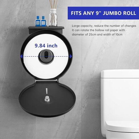 Commercial Jumbo Toilet Paper Dispenser with Shelf, Wall Mount Stainless Steel Roll Holder, Brushed TouchlessToilet Tissue Dispensers in Saudi Arabia