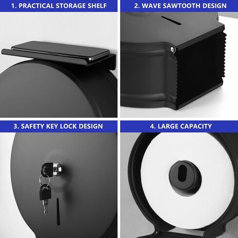 Commercial Jumbo Toilet Paper Dispenser with Shelf, Wall Mount Stainless Steel Roll Holder, Brushed TouchlessToilet Tissue Dispensers in Saudi Arabia