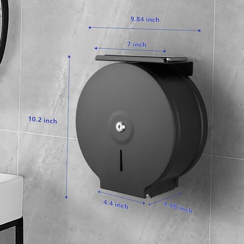 Commercial Jumbo Toilet Paper Dispenser with Shelf, Wall Mount Stainless Steel Roll Holder, Brushed TouchlessToilet Tissue Dispensers in Saudi Arabia