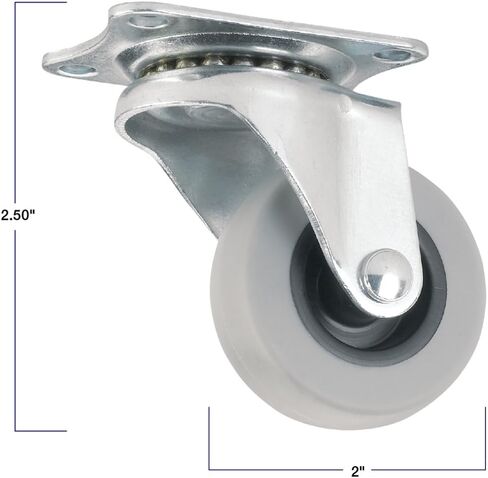 Titan 5" Thermoplastic Rubber (TPR) Swivel Caster, 350-lb. capacity, Gray in Saudi Arabia