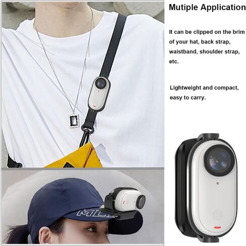 Action Camera Bracket Cap Clip Mount Shoulder Strap Attachment for Insta360 GO 3 Sports Camera in Saudi Arabia