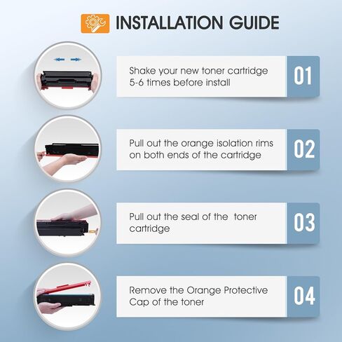 خراطيش حبر 206X 206A 4 عبوات M283cdw عالية الإنتاجية مجموعة بديلة متوافقة لحبر الطابعة HP 206X 206A Color Pro MFP M283fdw M255dw M283 M255 (مع رقاقة) (أسود سماوي أصفر أرجواني، 4 عبوات) in Kuwait