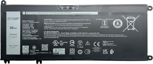 بطارية الكمبيوتر المحمول 4WN0Y 56Wh 3500mAh 15.2V متوافقة مع Dell Inspiron 7353 7577 7778 7779 Series 4WNOY JYFV9 M245Y 33YDH in Saudi Arabia