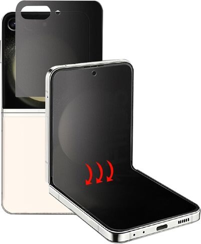 Anti-Spy Anti-Glare Inner Screen Protector For Z Flip 5 Privacy Matte Outer Screen Protector Soft Film for Samsung Galaxy Z Flip 5 2023 Anti-Peeping in Saudi Arabia