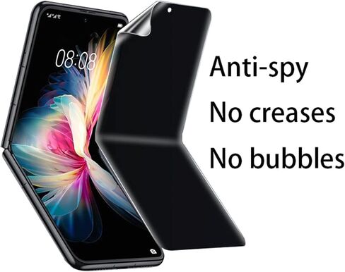 Anti-Spy Anti-Glare Inner Screen Protector For Z Flip 5 Privacy Matte Outer Screen Protector Soft Film for Samsung Galaxy Z Flip 5 2023 Anti-Peeping in Saudi Arabia