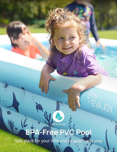 Inflatable Swimming Pools, 119'' x 72'' x 20'' Blow Up Swimming Pools, Kiddie Pool Large Size Thickened Blow Up Swimming Pools Play Center for Kids Children Family Outdoor Garden Backyard in Saudi Arabia