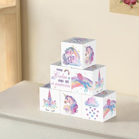 Kigley 6 Pcs Nursery Decor for Girls and Boys Nursery Decor Watercolor Shelf Decor for Bedroom Playroom Gifts(Unicorn) in Saudi Arabia