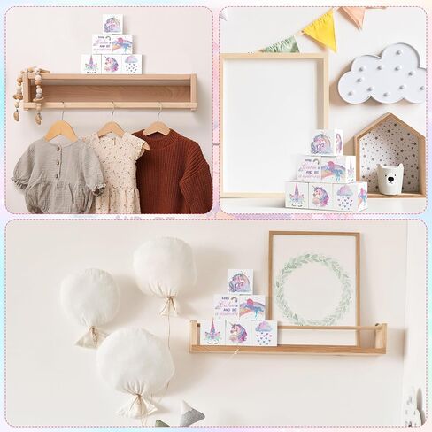 Kigley 6 Pcs Nursery Decor for Girls and Boys Nursery Decor Watercolor Shelf Decor for Bedroom Playroom Gifts(Unicorn) in Saudi Arabia