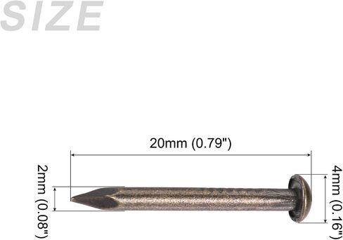 Small Nails (2x15mm) 60pcs, Brass Tiny Hardware Nails - for Household Woodworking, Bronze Tone in Saudi Arabia