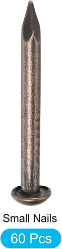 Small Nails (2x15mm) 60pcs, Brass Tiny Hardware Nails - for Household Woodworking, Bronze Tone in Saudi Arabia
