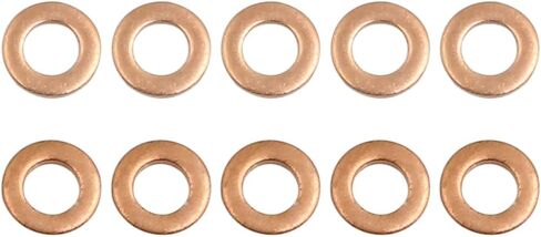 4mmx12mmx1mm(IDxODxT) Flat Copper Sealing Washers - 20Pack - Good for Industrial Machinery M4 Screws - Copper Flat Ring Gaskets in Kuwait