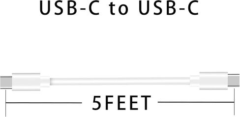 Charger Cord for iPhone 15/15 Pro/15 Plus/15 Pro Max, USB C to USB C Cable 5 Feet, 3A Fast Charging, White in Kuwait
