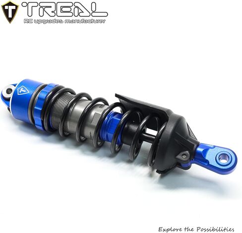 TREAL Aluminum 7075 Shock Cap and Bottom Retainer End Set for Losi 1/4 Promoto-MX Motorcycle(Black) in Saudi Arabia