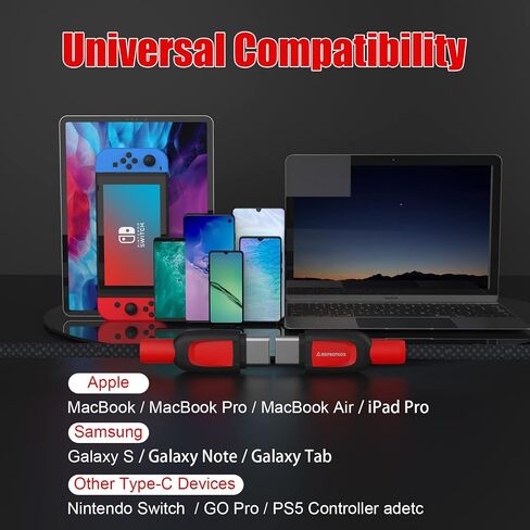 USB C to USB C Cable 120W 2-Pack, 6ft+10ft USB Type C Cable Fast Charging Compatible with iPhone 16 Pro max/15 Samsung S22 Ultra, MacBook Air/Pro iPad Mini 6/iPad Pro Pixel 6, Black&Red in Saudi Arabia
