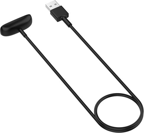 FitTurn Compatible with Fitbit Inspire 2 & Inspire 2 HR Charger USB Charger 3.3ft & 30cm Replacement USB Charger Charging Cable Base Data Sync for Inspire 2 HR Fitness Tracker (30cm-Black) in Saudi Arabia
