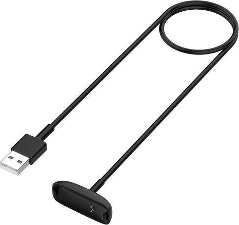 FitTurn Compatible with Fitbit Inspire 2 & Inspire 2 HR Charger USB Charger 3.3ft & 30cm Replacement USB Charger Charging Cable Base Data Sync for Inspire 2 HR Fitness Tracker (30cm-Black) in Saudi Arabia