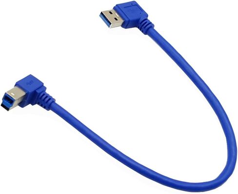 Seadream Angled USB3.0 Printer Cable;1 ft / 30cm SuperSpeed USB 3.0 A Male Plug 90 Degree Left Angle to USB 3.0 B Male Left Angle Cable;Type A to Type B Double Angled Male to Male Cable in Saudi Arabia