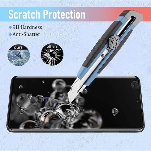 Galaxy S20 Plus Screen Protector, 3 Pack S20 Plus Tempered Glass Screen Protector, 1 Pack Camera Lens Protector, 9H Hardness Tempered Glass Screen Protector for Samsung Galaxy S20 Plus【3+1 Pack 】 in Saudi Arabia