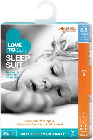 Love to Dream Extra Warm Toddler Sleep Suit (24-36 Mo), Super Soft Temp Regulating Sleeping Sack, 3.5TOG Warm Wearable Blanket, Blue in Kuwait