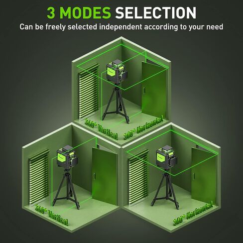 Huepar 901CG مستوى ليزر ذاتي التسوية، أداة ليزر متقاطعة بشعاع أخضر 360 درجة، محاذاة خط أفقي 360 درجة مع وضع النبض، قاعدة محورية مغناطيسية متضمنة in Saudi Arabia