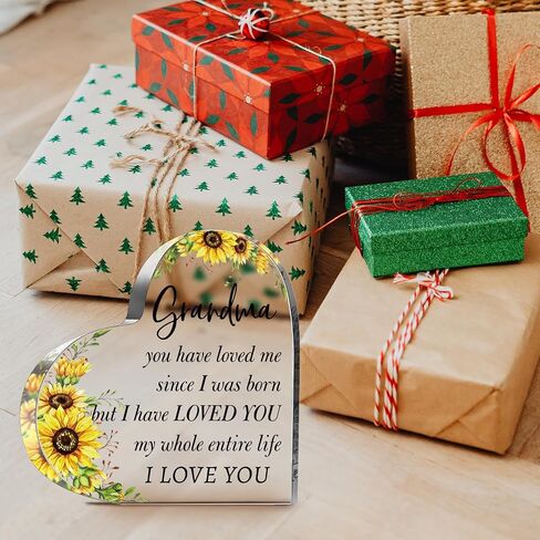 Nana Mothers Day Gifts from Grandchildren, Acrylic Heart Sign Presents, Birthday Christmas Valentines Day Gifts for Nana, Grandma, Grammy, Grandmother in Saudi Arabia