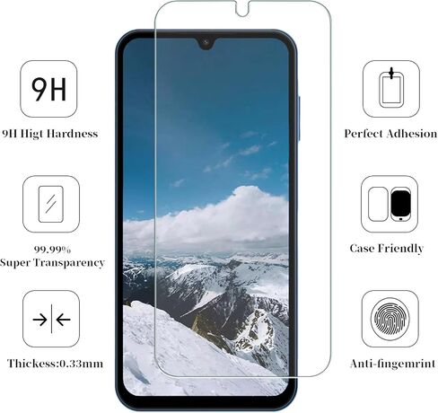 (2 Pack) Designed for Samsung Galaxy S24 Plus Screen Protector Tempered Glass, HD Clear, Anti Scratch, Bubble Free, Case Friendly in Saudi Arabia