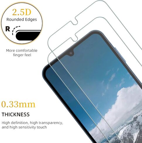 (2 Pack) Designed for Samsung Galaxy S24 Plus Screen Protector Tempered Glass, HD Clear, Anti Scratch, Bubble Free, Case Friendly in Saudi Arabia