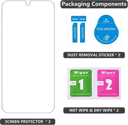 (2 Pack) Designed for Samsung Galaxy S24 Plus Screen Protector Tempered Glass, HD Clear, Anti Scratch, Bubble Free, Case Friendly in Saudi Arabia