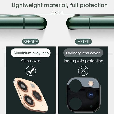 iPhone XR/X Convert to iPhone 11/11 Pro/11 Pro Max Lens Sticker, Camera Lens Protector for iPhone XR/X/XS/XS Max,Upgraded Camera Cover Anti-Scratch Tempered Glass film,Change to New iPhone in Saudi Arabia
