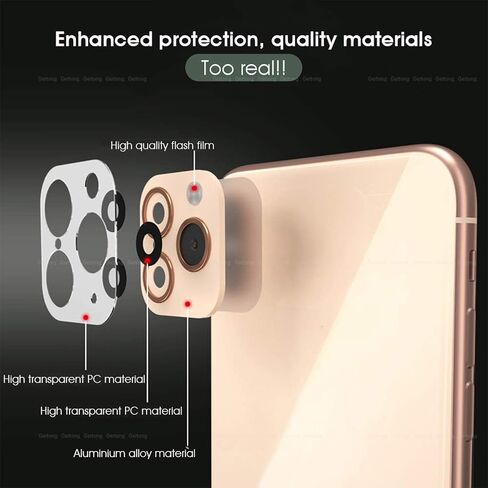 iPhone XR/X Convert to iPhone 11/11 Pro/11 Pro Max Lens Sticker, Camera Lens Protector for iPhone XR/X/XS/XS Max,Upgraded Camera Cover Anti-Scratch Tempered Glass film,Change to New iPhone in Saudi Arabia