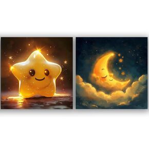 LED Canvas Wall Art - Worry Tree Lighted up Picture with Timer Battery Operated Poster Anxiety Relief Bedroom Decoration Meditation Accessories Shiny Large Artwork Heartwarming Messages