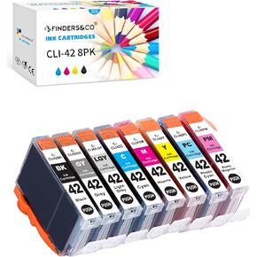 F FINDERS&CO Compatible Ink Cartridge Replacement for Canon CLI-42 CLI42 Ink Work for Canon Pro-100 Pro-100S Printer, 8 Pack