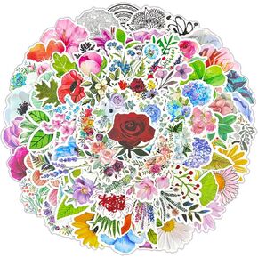 Plant Stickers, 100 Pcs Waterproof Vinyl Bulk, Green Botanical, Cactus & Garden Themes, for Water Bottles, Scrapbook, Laptop, Journaling, Great for Adults, Girls, Women, and Teens.