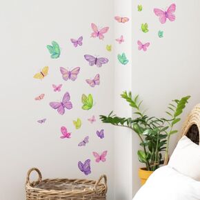 Black and White Simple Flowers Leaves Butterfly English Slogan Wall Decal Creative Design PVC Material for Smooth Plane
