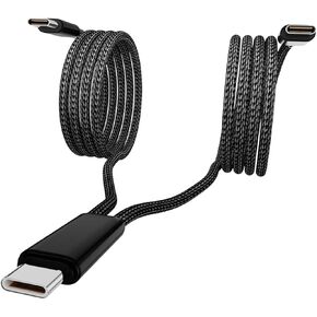 Dual USB-C Charging Cable, 4 ft 2-in-1 USB C to USB C Cable, Multi Charging for iPhone 15/15 Pro/15 Pro Max/15 Plus, iPad Pro/Air/Mini, Samsung S24/S23/S22/S21, Tab S9, Google, Amazon, Andriod,Carplay