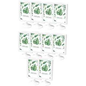 10 Pack 5 Colors Self Standing Photo,Double Sided Display Holder,Vertical Stand Photo Frame,Sign Stand,Each Frame Holds 2 Pictures 4x6,Portrait Menu Holders Ad Frame (Assorted Colors)