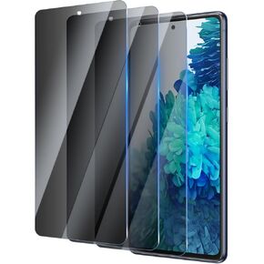Privacy Screen Protector for Samsung Galaxy S20 FE 6.5 Inch 3 Pack, Tempered Glass Film Anti-spy Scratch Resistant 9H Hardness Case Friendly