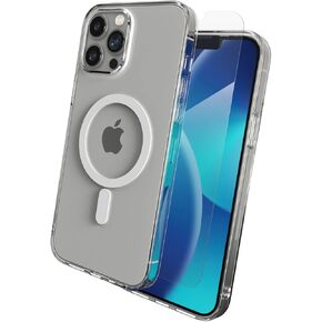 max Protection by ZAGG - Bundle MagSafe Case and HD Tempered Glass Screen Protector - Made for Apple iPhone 13 Pro Max - Clear, (990508936)