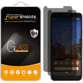 Supershieldz (2 Pack) (Privacy) Anti Spy Screen Protector Designed for Google (Pixel 3a XL), Tempered Glass, Anti Scratch, Bubble Free