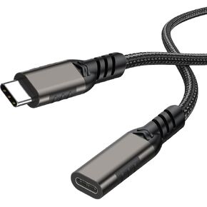 USB C Extension Cable 3.3 FT, USB Type-C Male to Female Cord [USB3.1 Gen2/10Gbps] Sync Transfer USB C Extender 100W/5A Fast Charging Compatible with MacBook,Laptop,Tablet,Mobile Phone and More
