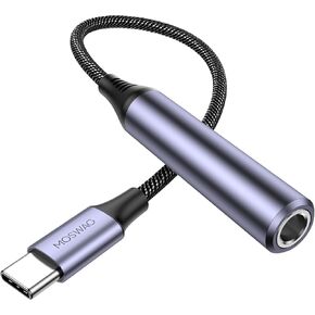 MOSWAG USB Type C to 1/4 Headphone Adapter, USB C to 6.35mm TRS Audio Cable Stereo Jack Audio AUX Adapter Compatible with Amplifiers, Mixer, Home Theater, Smartphones, Laptop, 6.35mm Headphones