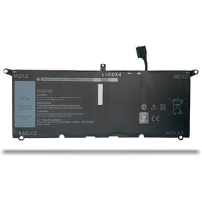 DXGH8 G8VCF H754V 0H754V P82G001 Laptop Battery Replacement for Dell XPS 13 9370 9380 Inspiron 13 7390 7391 2-in-1 5390 5391 7490 Latitude 3301 E3301 Vostro 5390 5391 Series (7.6V 52Wh)