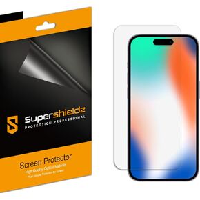 Supershieldz (3 Pack) Designed for iPhone 15 Pro (6.1 inch) Screen Protector, High Definition Clear Shield (PET)