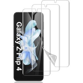 LYWHL 3 Pack for Samsung Galaxy Z Flip 4 Screen Protector, HD Clarity Premium Soft EPU Hydrogel Protective Film for Galaxy Z Flip 4 5G, Anti-Scratch Bubble Free Full Coverage Case Friendly