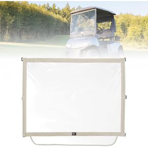 KEMIMOTO Foldable Golf Cart Windshield Compatible with EZGO RXV, Portable Lightweight PVC Golf Cart Windshield, Black